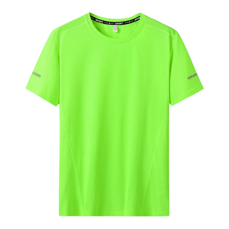 Men's Oversized O-Neck Quick Dry Short Sleeve Solid Color T-Shirt to 9X Big & Tall