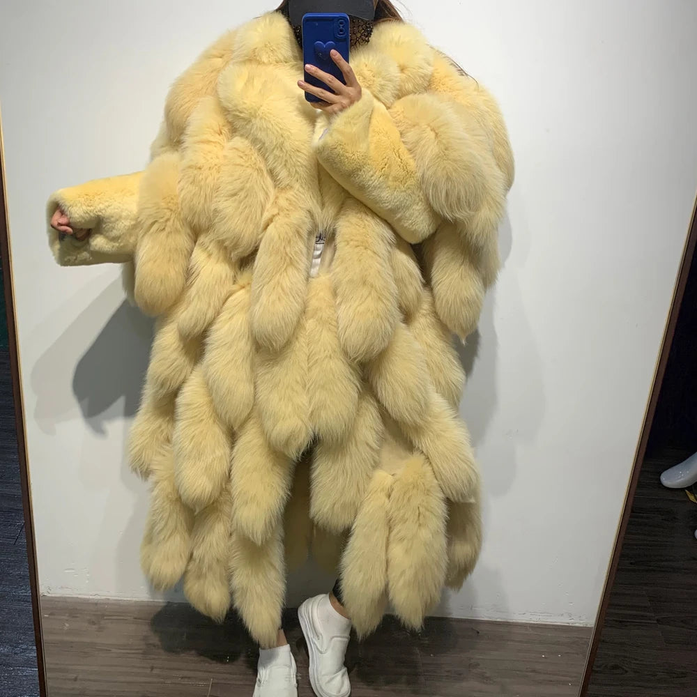 Fringed Solid Fur Oversized Ladies Shawl Jacket