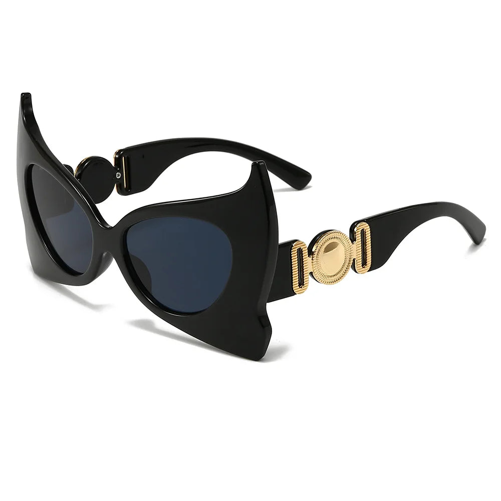 Oversized Pointed Cat Eye Vintage Designer UV400 Luxury Sunglasses