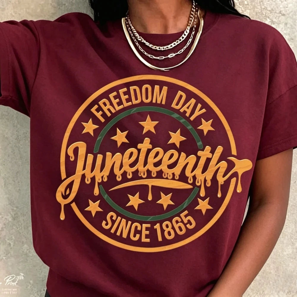 Juneteenth 1865 Freedom Day Since 1865 T-Shirt to 3X Plus Size