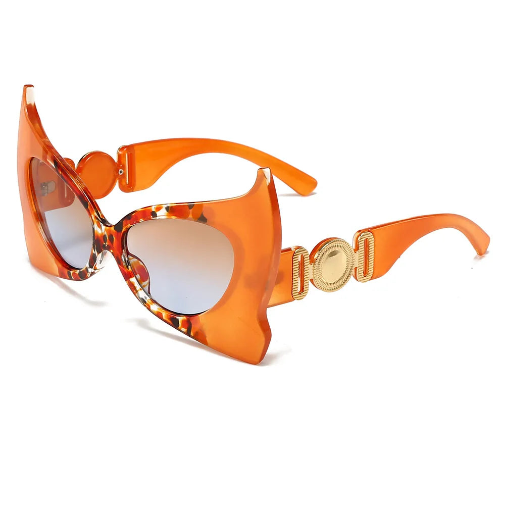 Oversized Pointed Cat Eye Vintage Designer UV400 Luxury Sunglasses