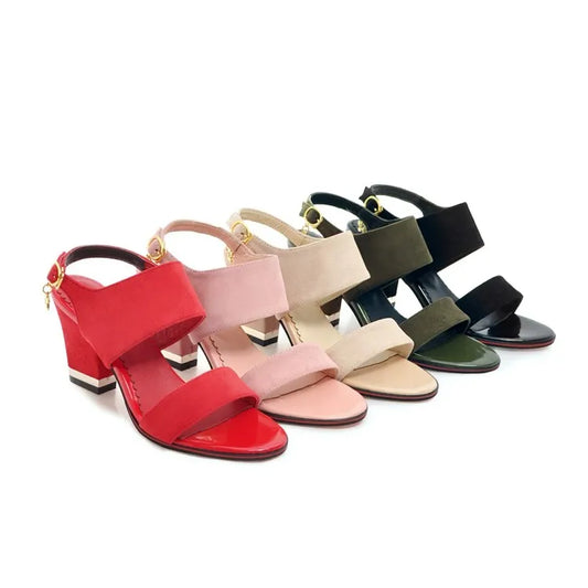 Double Strap Slingback Open Toe Platform Sandals