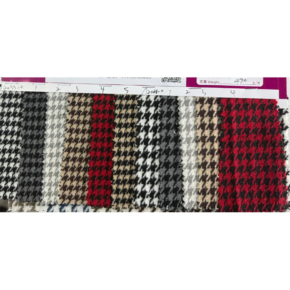 Houndstooth Print Women's Double Breasted Blazer Jacket + High Front Slit Long Skirt Business Suit to 3X Plus Size