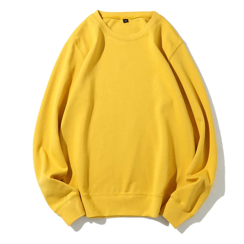 Men's Customized Personalized Logo O-Neck Long Sleeve Sweatshirt to 3X Big & Tall