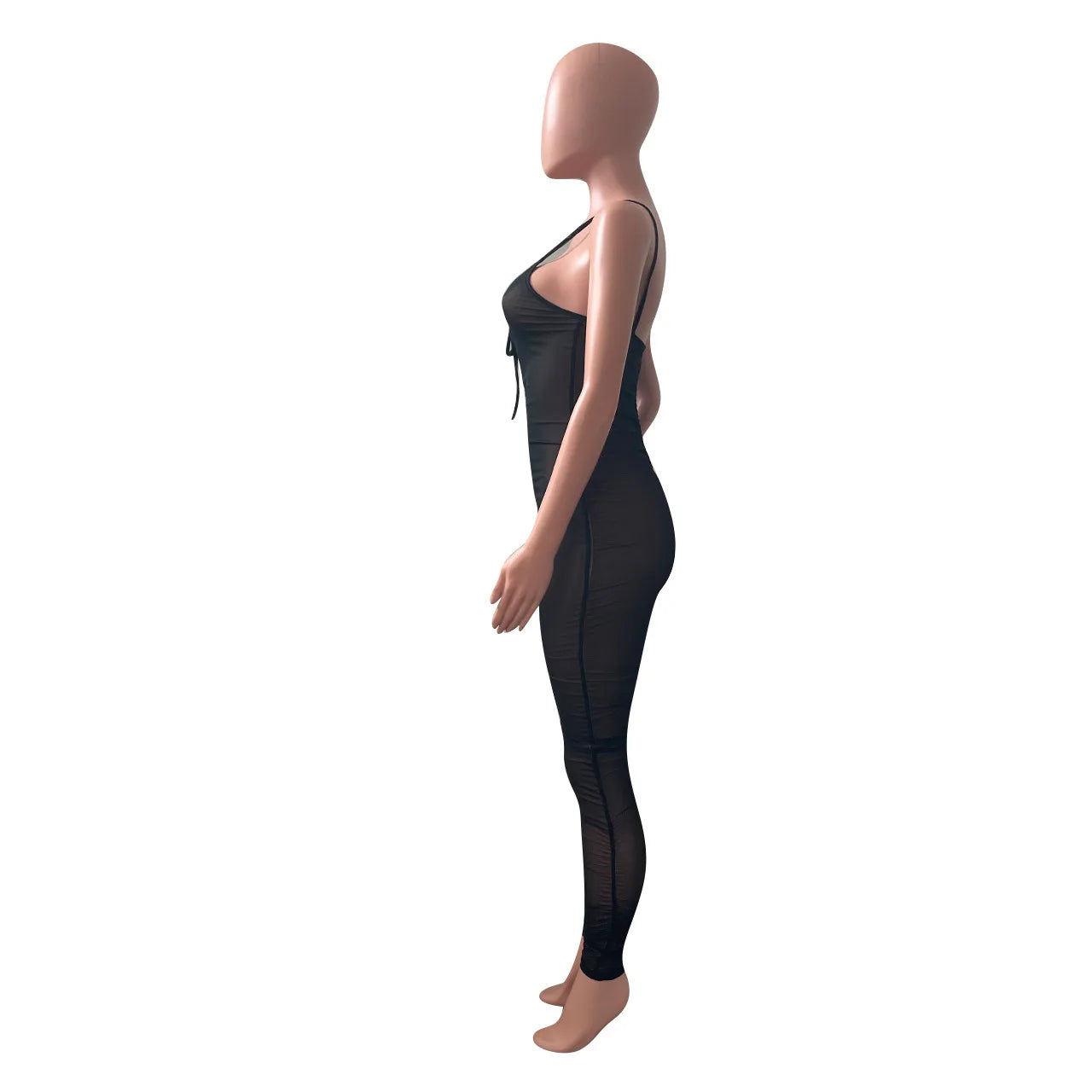 Women's Pleated Me Tight Jumpsuit Comfortable l Waist Polyester Fiber Casual Pants European Sle Mid-aged Women