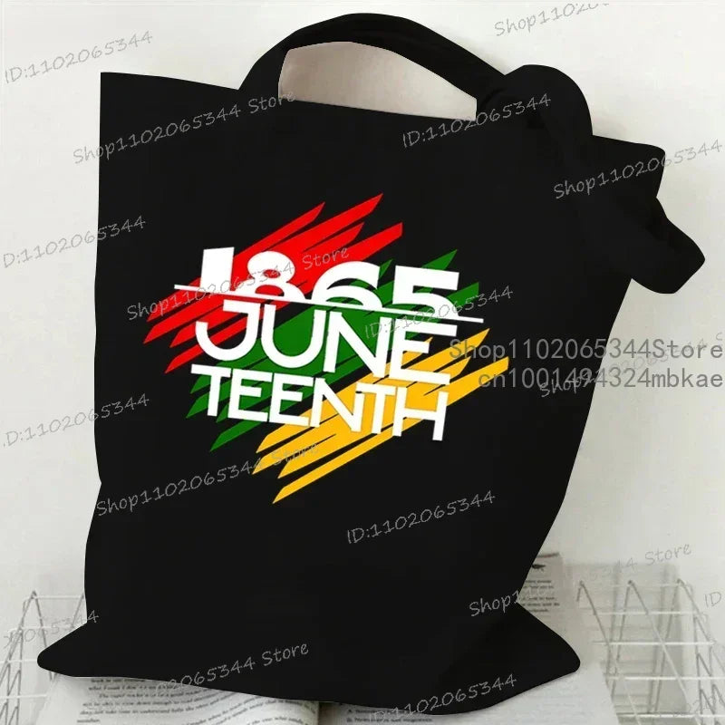 Its Juneteenth For Me/1865 Juneteenth/Juneteenth Heart/I Am Black History/Love Canvas Large Capacity Shopping Tote Bag