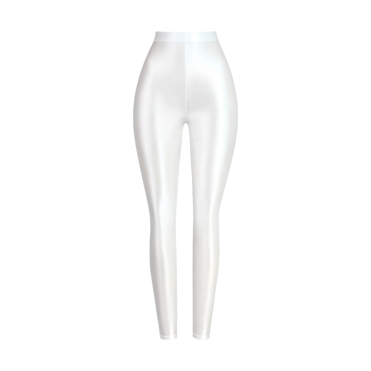 Shiny Glossy Opaque High Waist Spandex Elastic Women's Solid Color Leggings