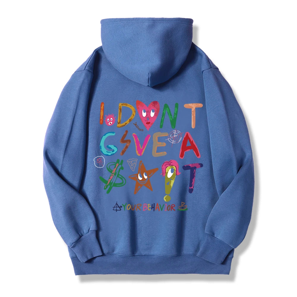 "I DON'T GIVE A SH@$T" Womens Fleece Hoodie Sweatshirt