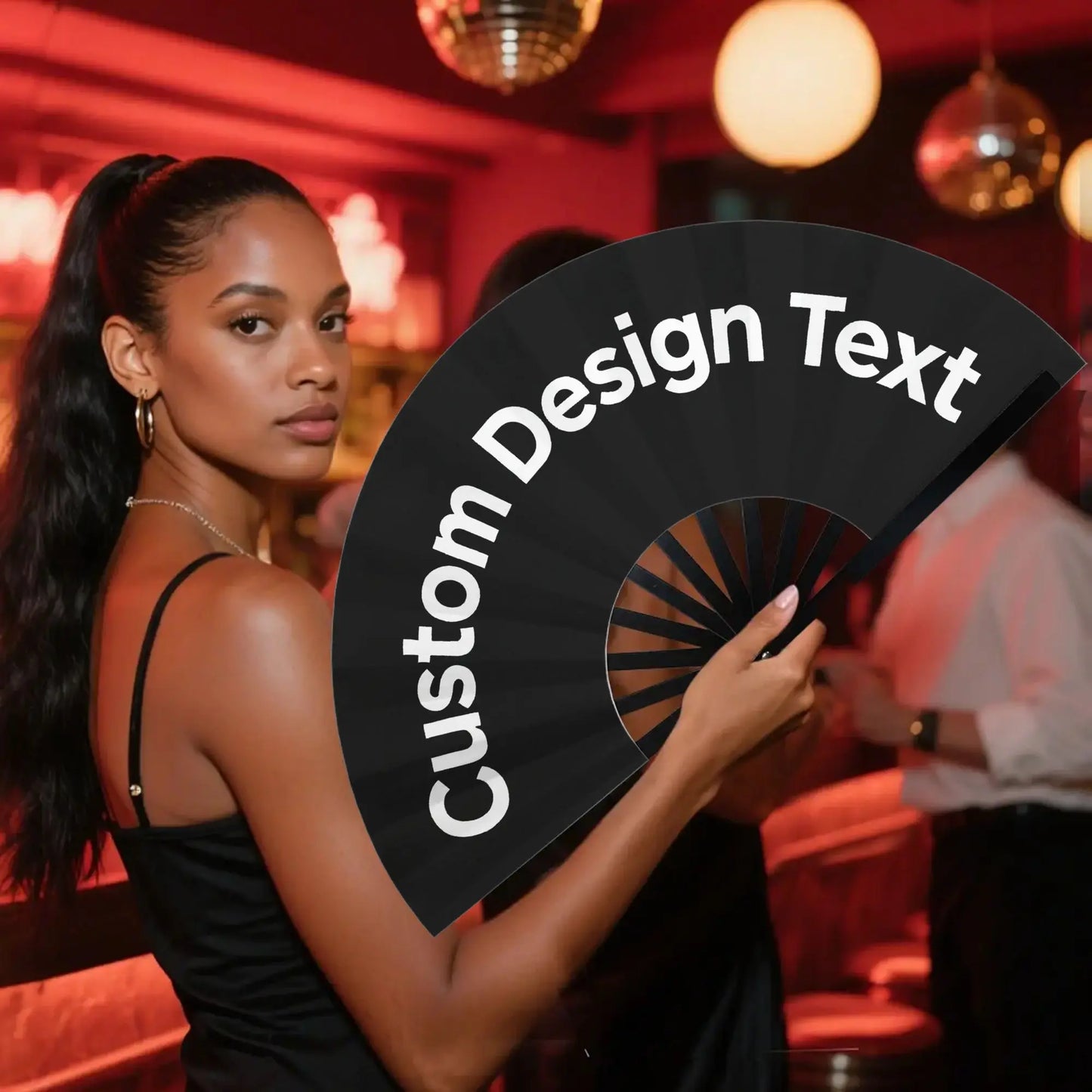 Customized Personalized Design Text Foldable Rodeo Fan