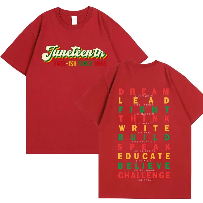 Men's "Juneteenth Freeish Since 1865" O-Neck Short Sleeve T-Shirt to 5X Big & Tall