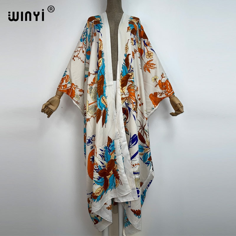 Silky Bohemian Maxi Cardigan Kimono