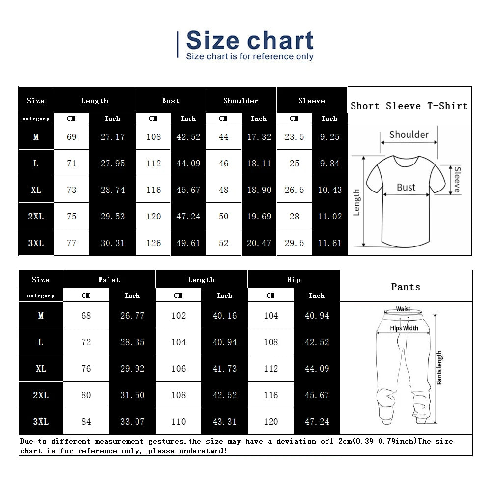 Men's King of Spades Symbol Print Colorblock T-Shirt + Sweatpants 2-Piece Set