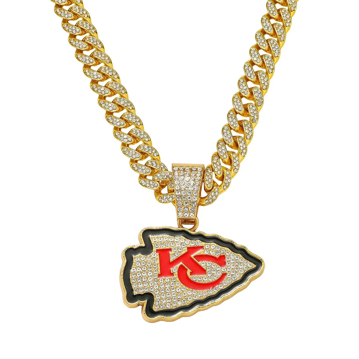 Kansas City Chiefs Pendant Full Diamond Hip-Hop Chain
