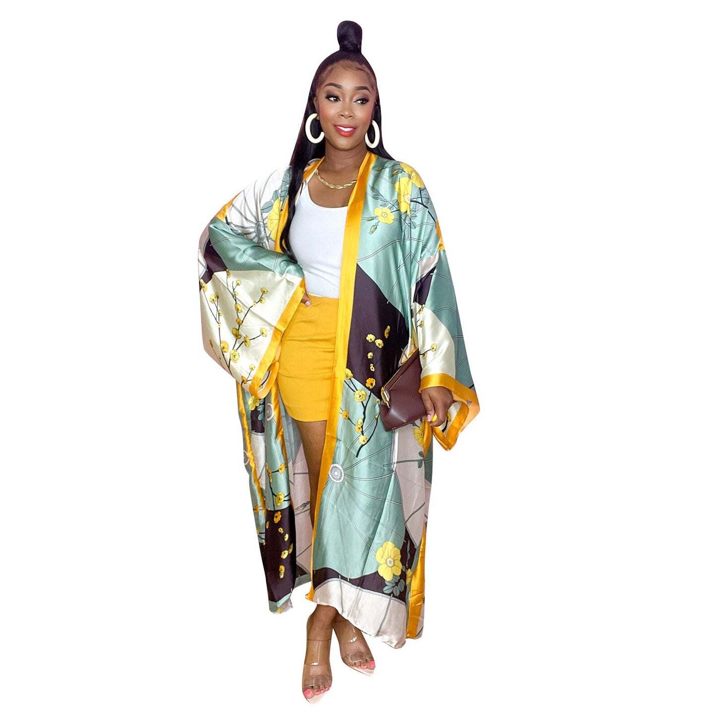 Japanese Kimono Cardigan Maxi Robe