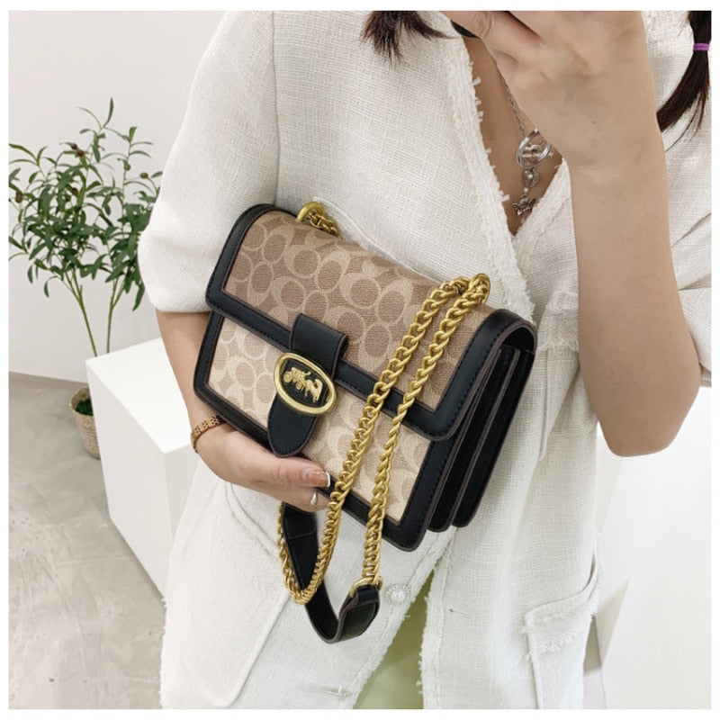 Chain Shoulder Replica Leather Purse