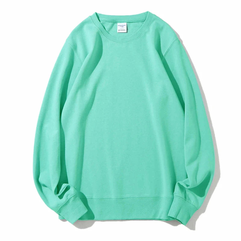 Men's Customized Personalized Logo O-Neck Long Sleeve Sweatshirt to 3X Big & Tall