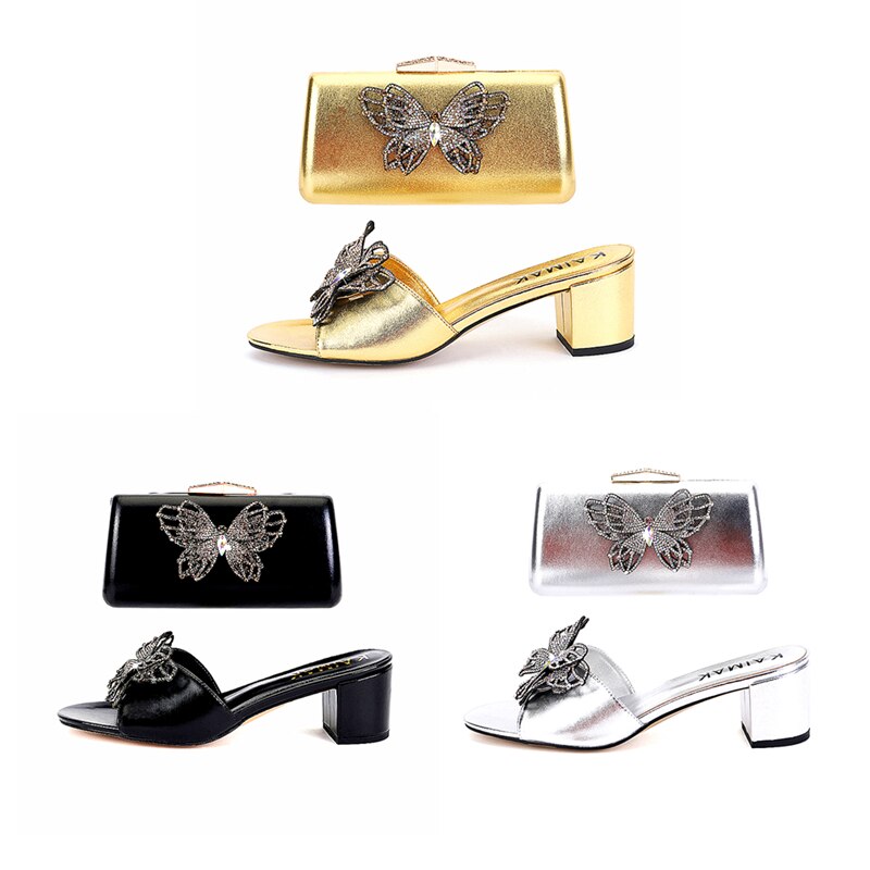 Butterfly Italian Design Sandals + Purse Set