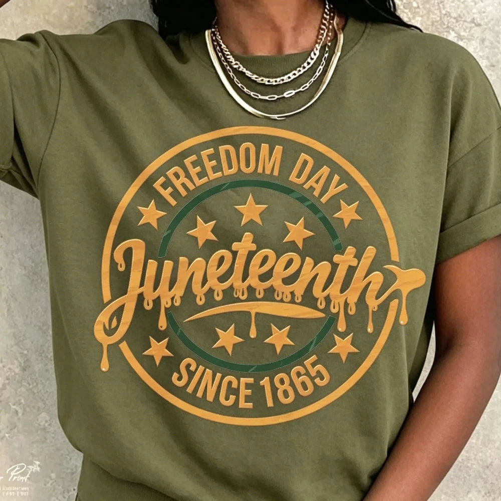 Juneteenth 1865 Freedom Day Since 1865 T-Shirt to 3X Plus Size