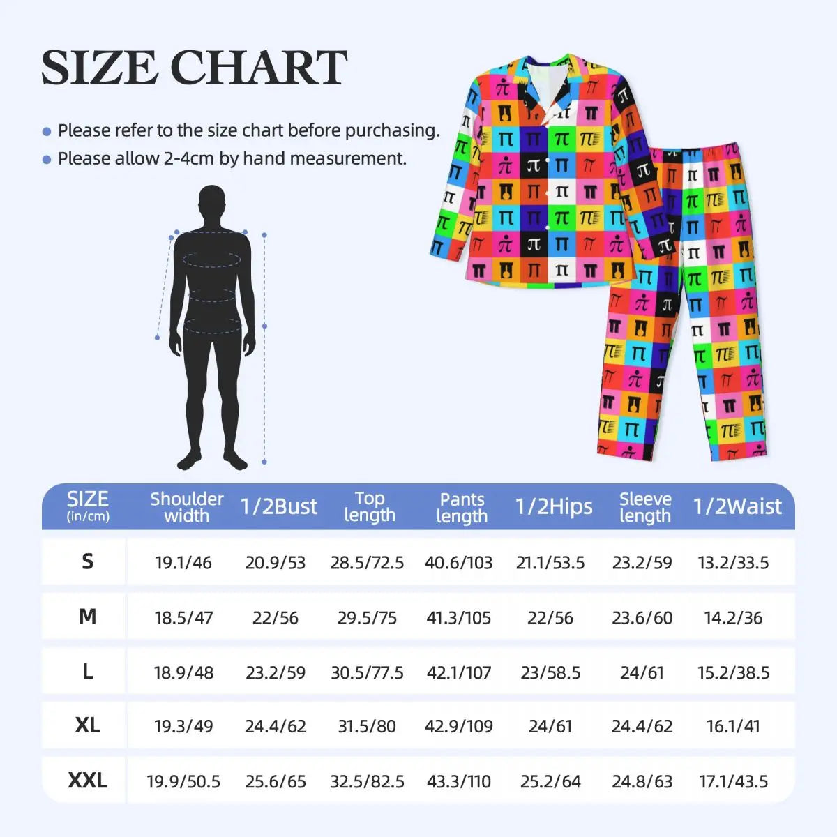 Colorblock Pajamas Men Happy Pi Day Warm Bedroom Sleepwear Spring 2 Pieces Casual Loose Oversize Graphic Pajama Set