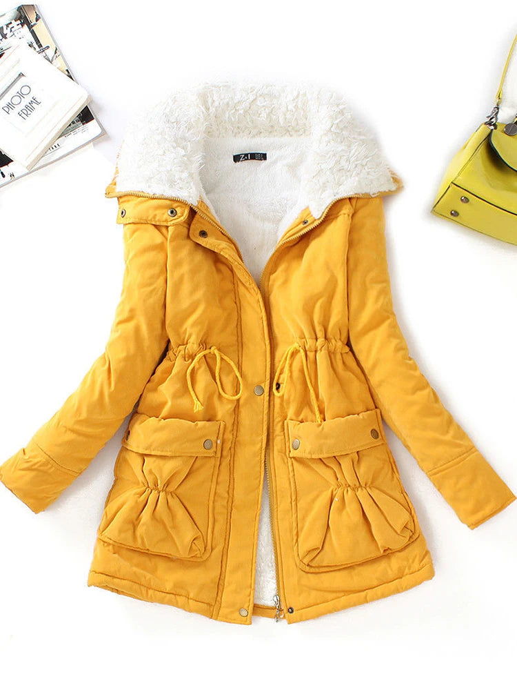 Women's Slim Cotton Padded Winter Zipper Coat