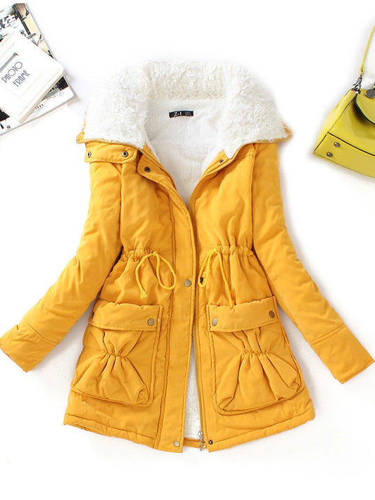 Women's Slim Cotton Padded Winter Zipper Coat