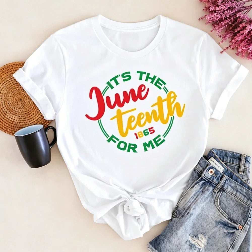 "It's The Juneteenth for Me" 1865 Letter Print Unisex T-Shirt