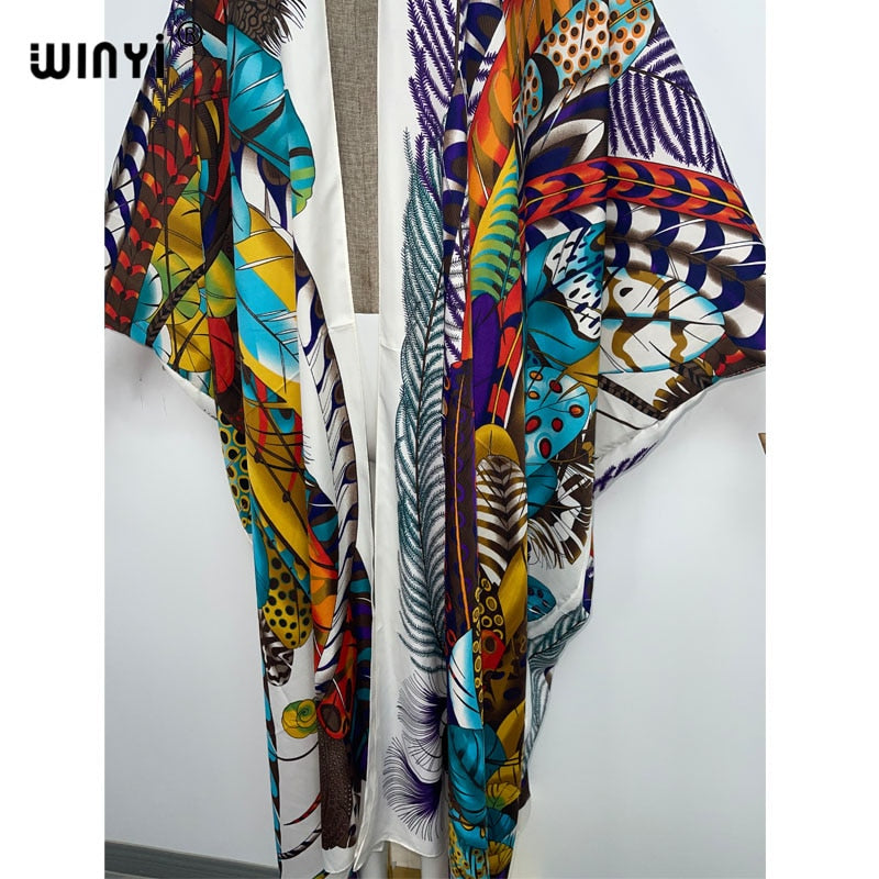 Silky Bohemian Maxi Cardigan Kimono