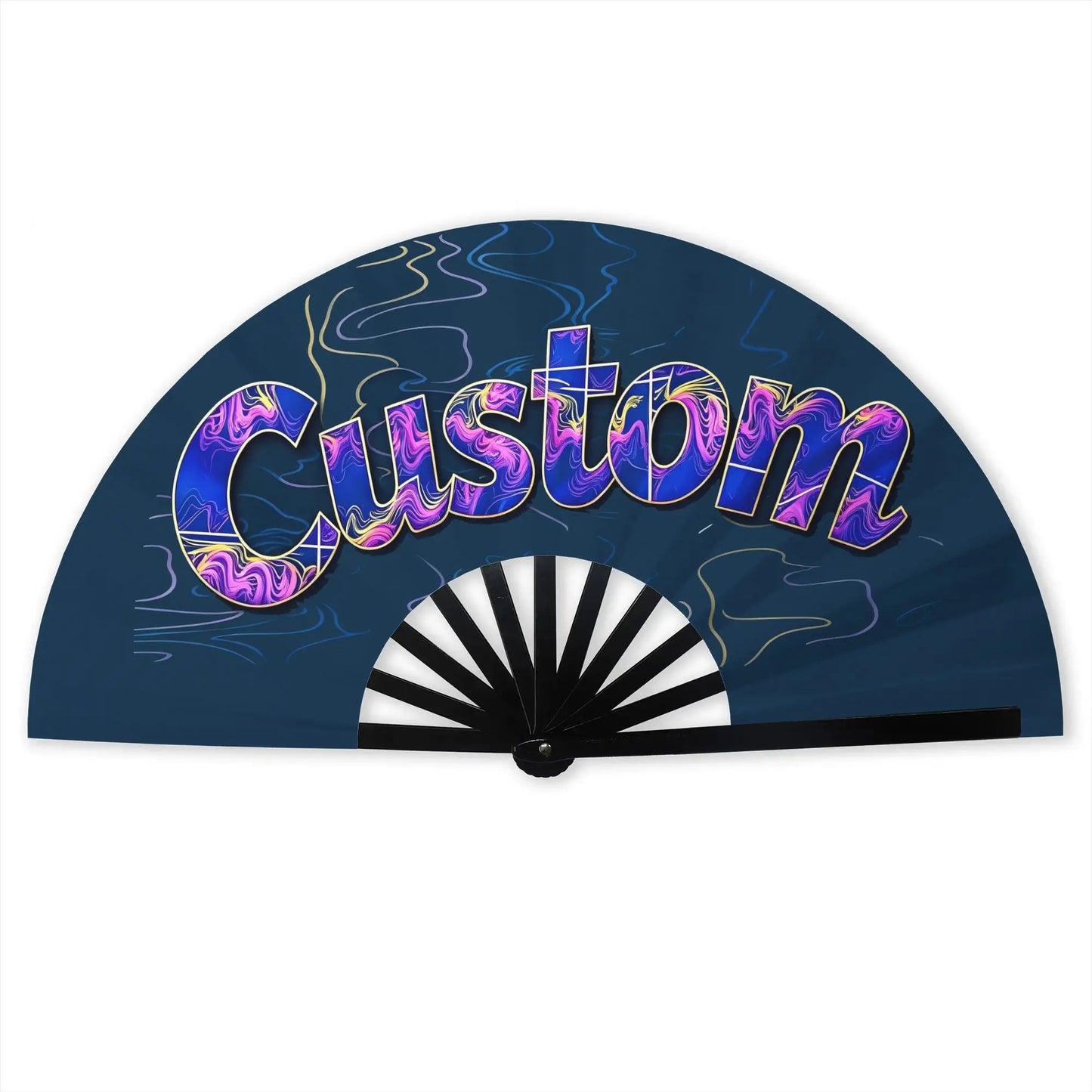 Customized Personalized Design Text Foldable Rodeo Fan