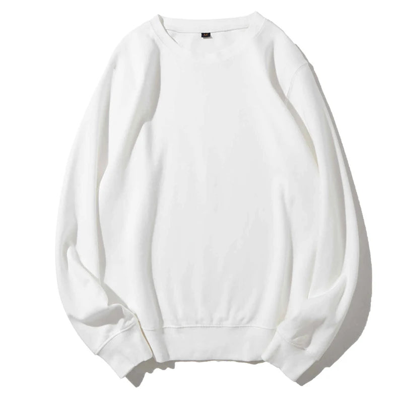 Men's Customized Personalized Logo O-Neck Long Sleeve Sweatshirt to 3X Big & Tall