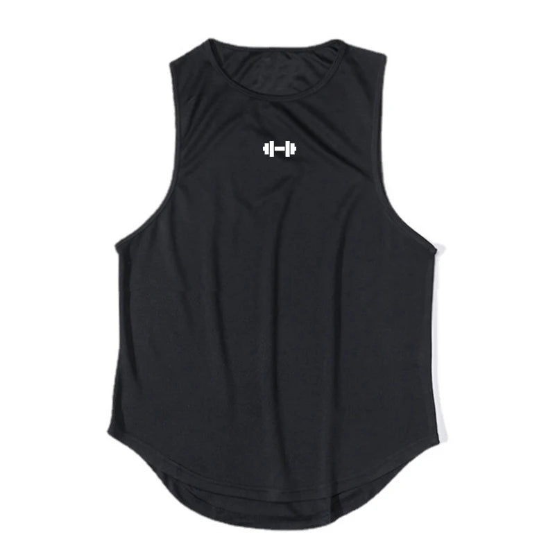 Men's Gym Fitness Workout O-Neck Sleeveless Quick-Dry Loose Muscle Shirt Tank Top