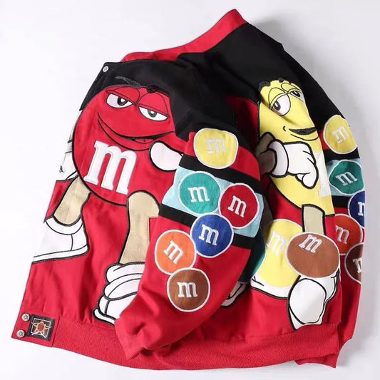 M&M's Embroidered Baseball Bomber Jacket