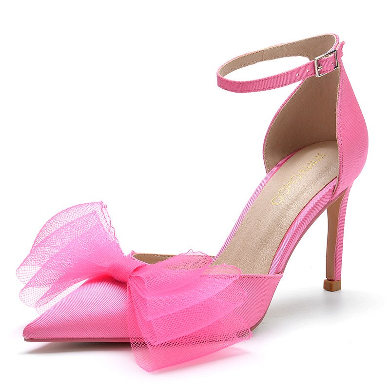 Satin Bowtie Silky Ankle Strap Sandals