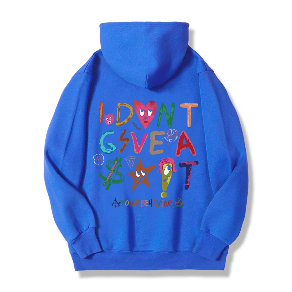 "I DON'T GIVE A SH@$T" Womens Fleece Hoodie Sweatshirt