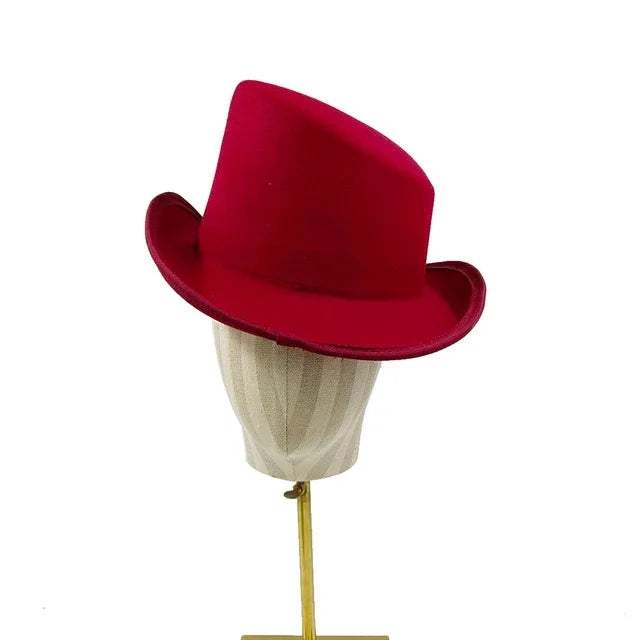Unisex British High Feather Detail Derby Bowler Fedora Hat
