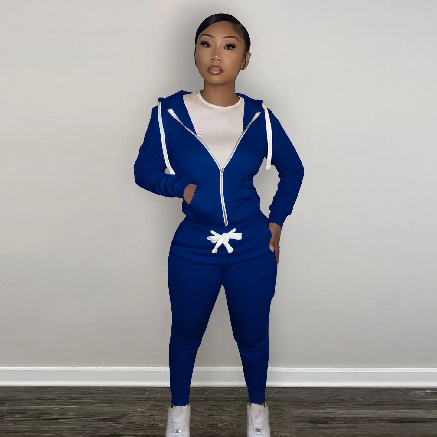 Skinny Fit Hoodie Ladies Tracksuit