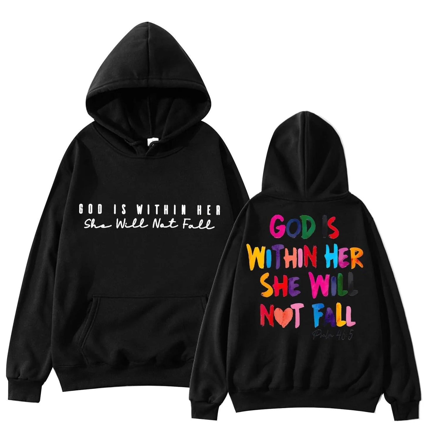 "God Is Within Her She Will Not Fail" Women's Pullover Hoodie Sweatshirt