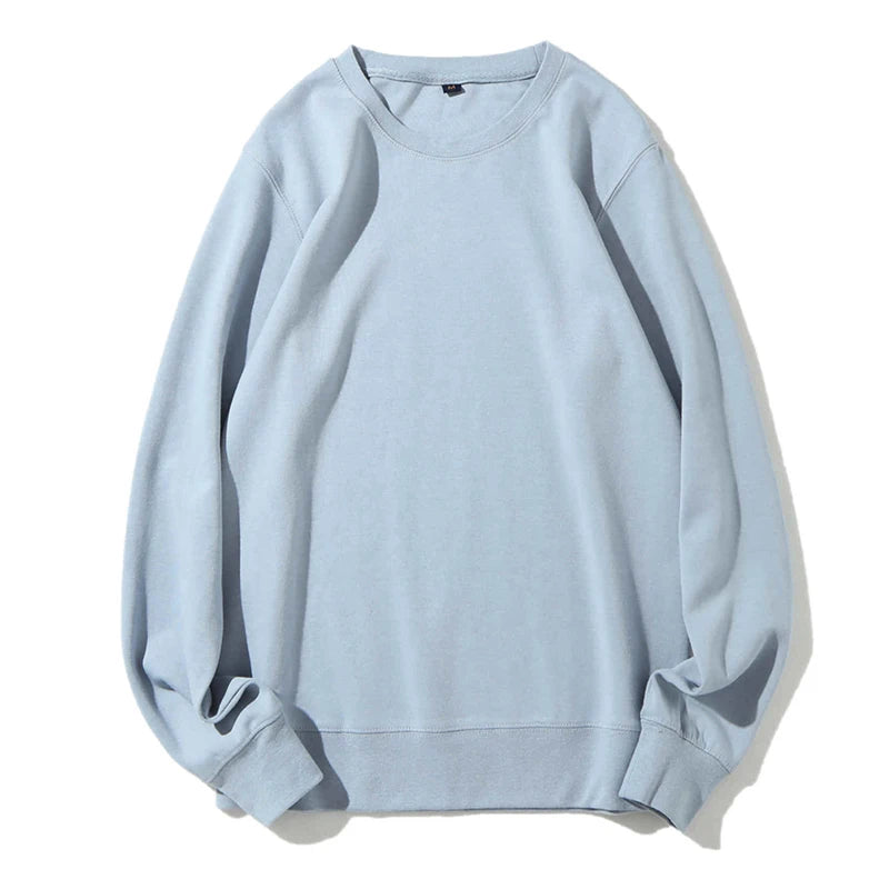 Men's Customized Personalized Logo O-Neck Long Sleeve Sweatshirt to 3X Big & Tall