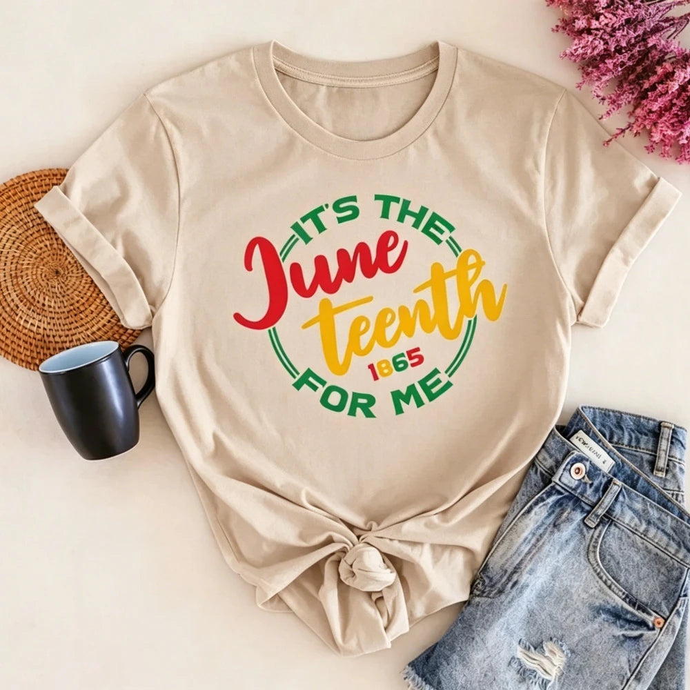 "It's The Juneteenth for Me" 1865 Letter Print Unisex T-Shirt