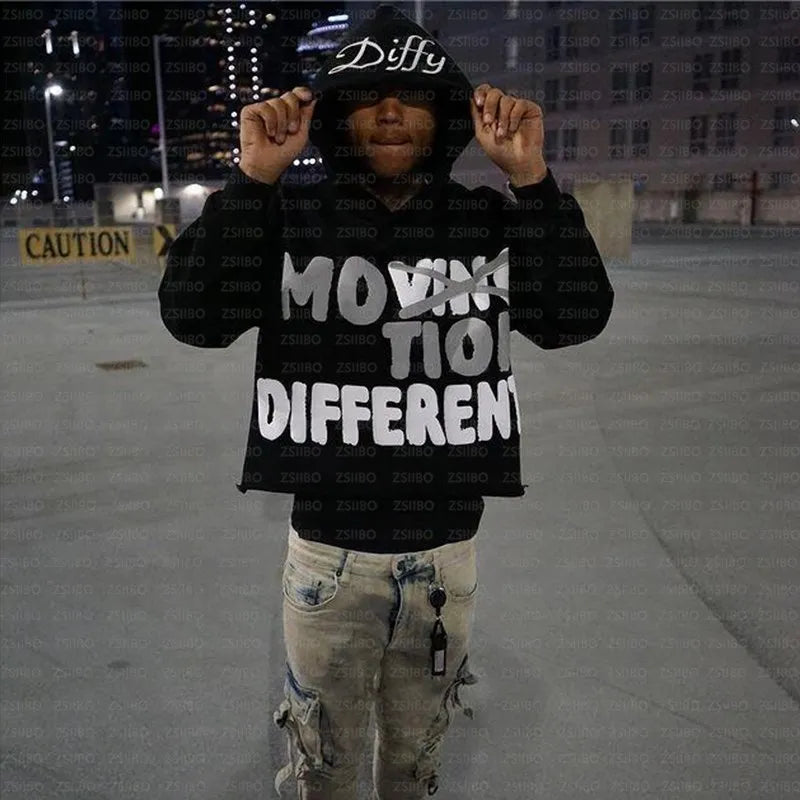 "IF YOU MOVING DIFFERENT THEN YOUR MOTION DIFFERENT" Women's Streetwear Hoodie Sweatshirt