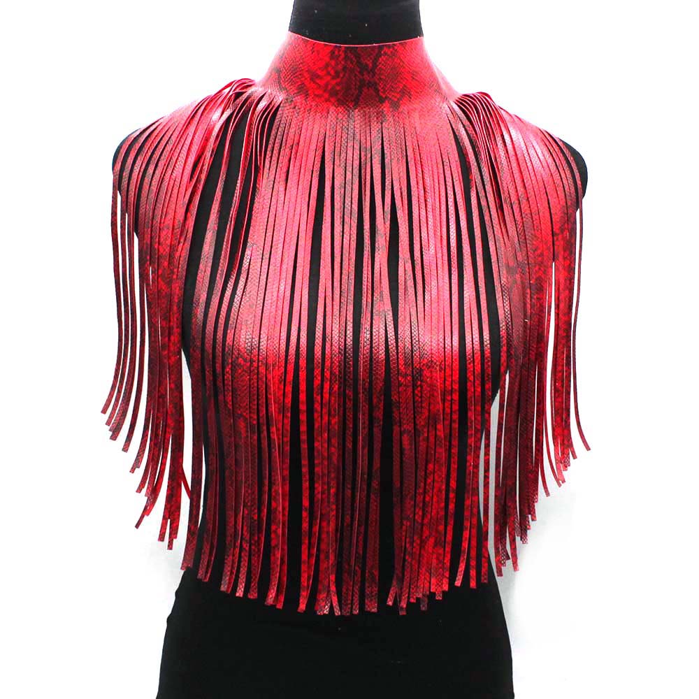 Tassel Fringe Design Leather Body Necklace