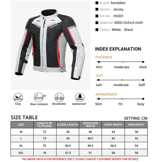 Unisex Reflective Riding Windproof Motorcycle Biker Jacket + Overlay Pants 2-Piece Sets w/ Removable Lining