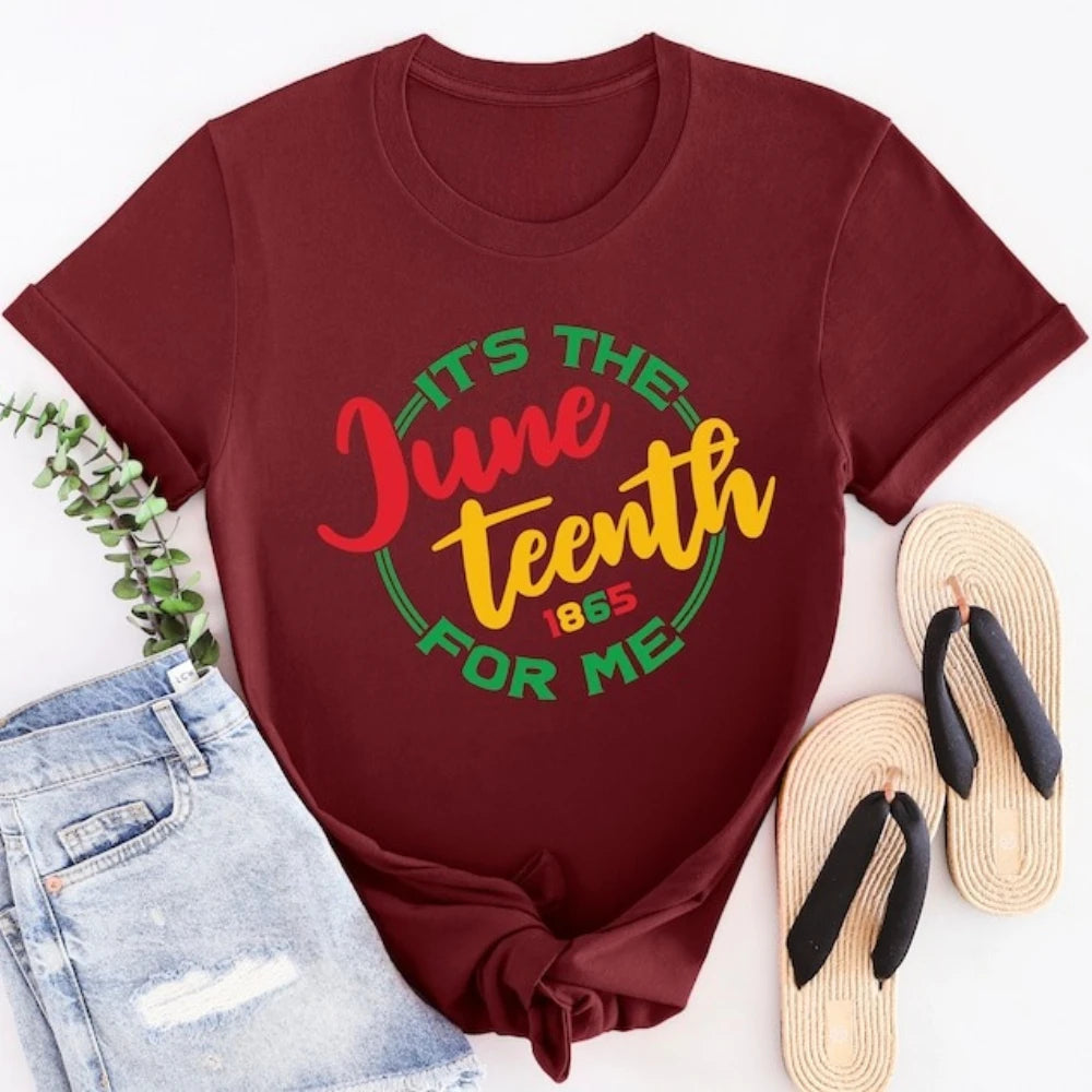 "It's The Juneteenth for Me" 1865 Letter Print Unisex T-Shirt