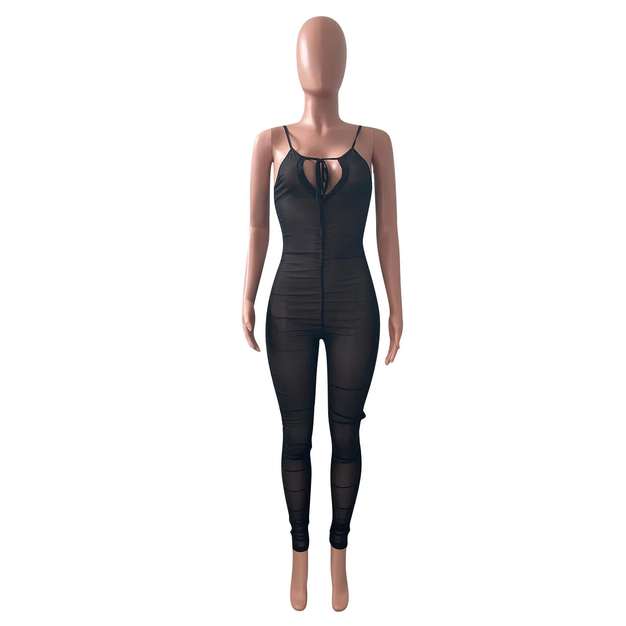 Women's Pleated Me Tight Jumpsuit Comfortable l Waist Polyester Fiber Casual Pants European Sle Mid-aged Women