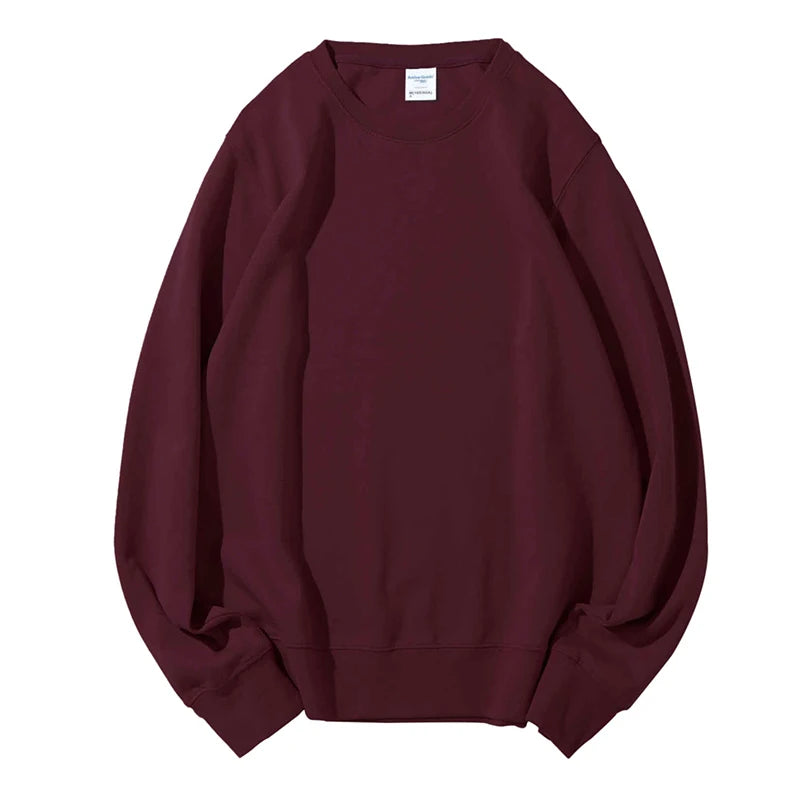 Men's Customized Personalized Logo O-Neck Long Sleeve Sweatshirt to 3X Big & Tall