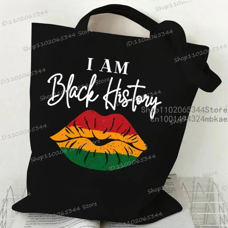 Its Juneteenth For Me/1865 Juneteenth/Juneteenth Heart/I Am Black History/Love Canvas Large Capacity Shopping Tote Bag