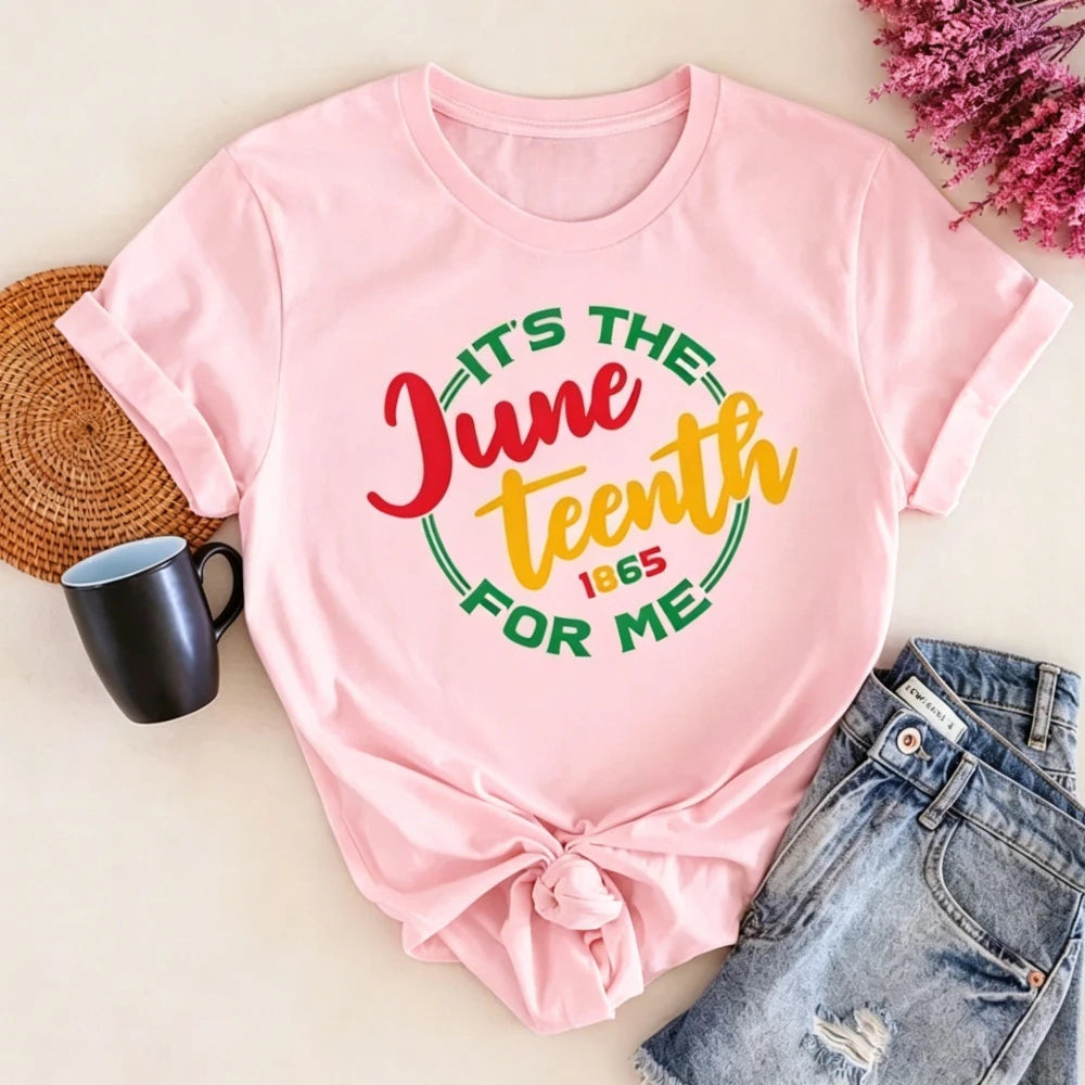 "It's The Juneteenth for Me" 1865 Letter Print Unisex T-Shirt