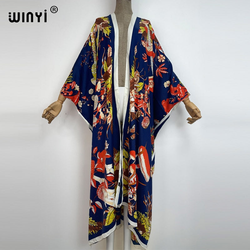 Silky Bohemian Maxi Cardigan Kimono