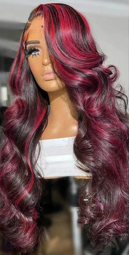 Burgundy Ombre Wave Lacefront  4x4/13x4/13x2/13x6 HD Colored 100% Human Hair Wig