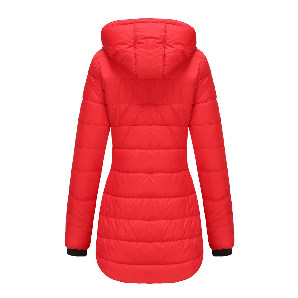 Waterproof Insulted Women's Detachable Hood Puffer 3/4 Outdoors Coat to 5X