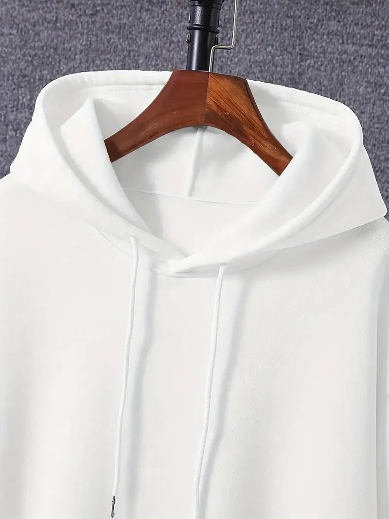 Men's Hip-Hop 3D Cross Print Pullover Drawstring Hoodie Sweatshirt